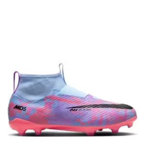 image of Nike Mercurial Pro Superfly 9 Junior Firm Ground Football Boots - Blue