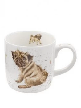 image of Royal Worcester Wrendale Pug Love Mug