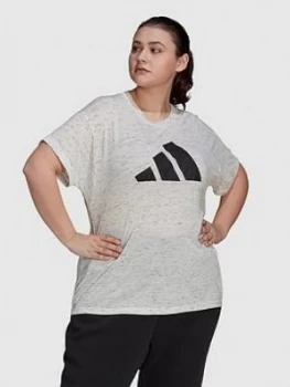 Image of adidas Winners 2.0 Tee (Plus Size) - White, Size 1X, Women