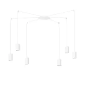 image of Traker White Cluster Pendant Ceiling Light 6x GU10