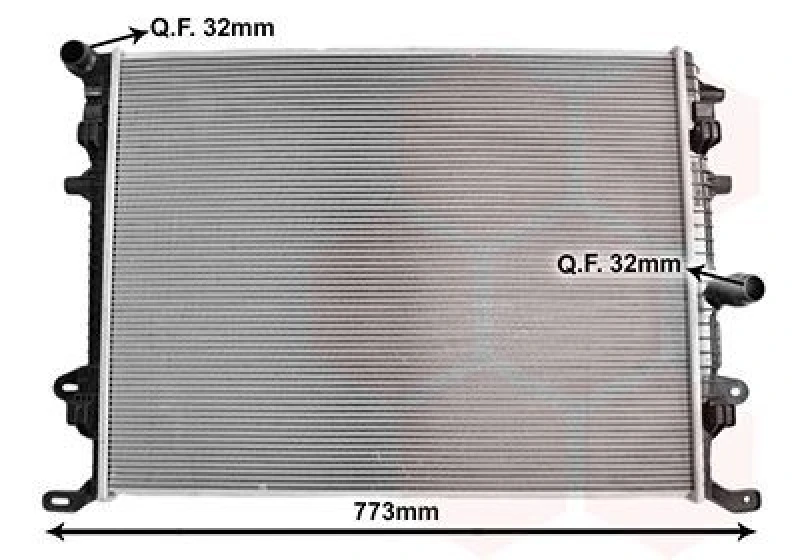 Image of VAN WEZEL Engine radiator VAN WEZEL 58012707