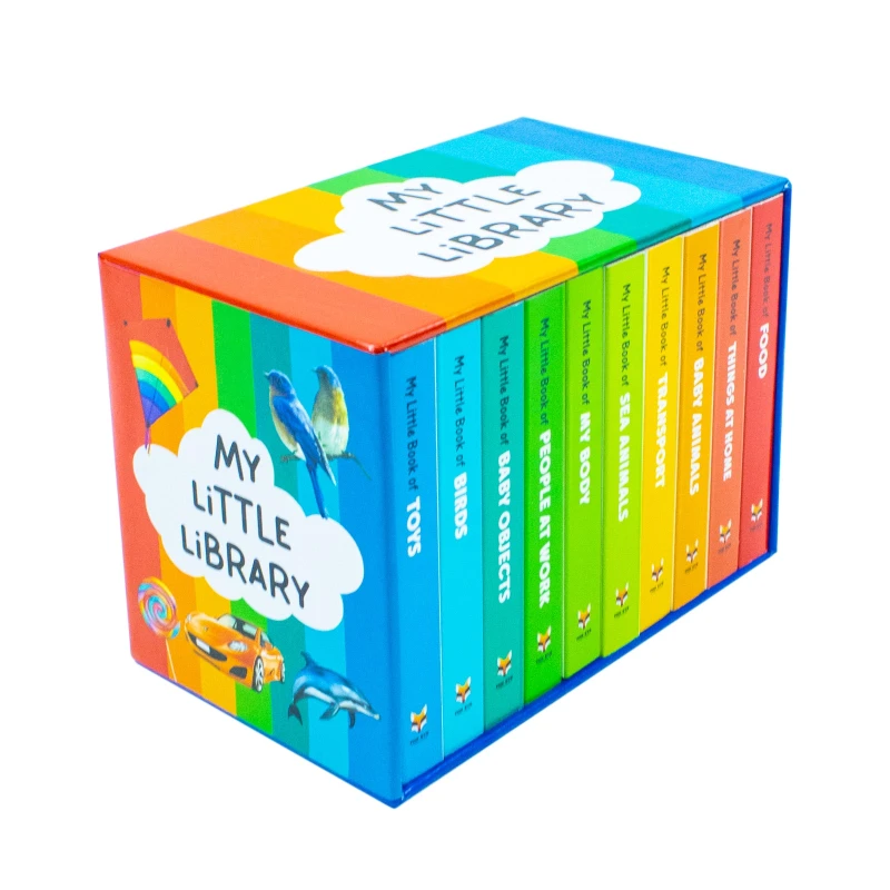 Image of My Little Library 10 Books Collection Set (Toys, Food, Things at home, Baby objects, Sea Animals, Birds) Fox Eye Publishing Books