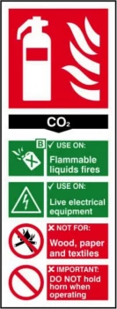 Image of Fire Extinguisher: CO2 Sign, S/A Vinyl