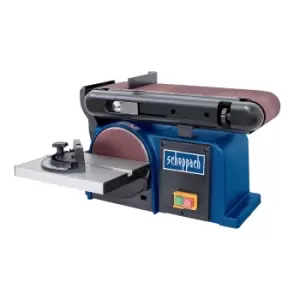 image of Scheppach BTS900 370 W 150 mm Belt and Disc Sander inc. 6 pce Sanding Pack 230 V