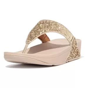 Image of Fit Flop Womens Lulu Glitter Summer Toe Post Sandals UK Size 8 (EU 42)