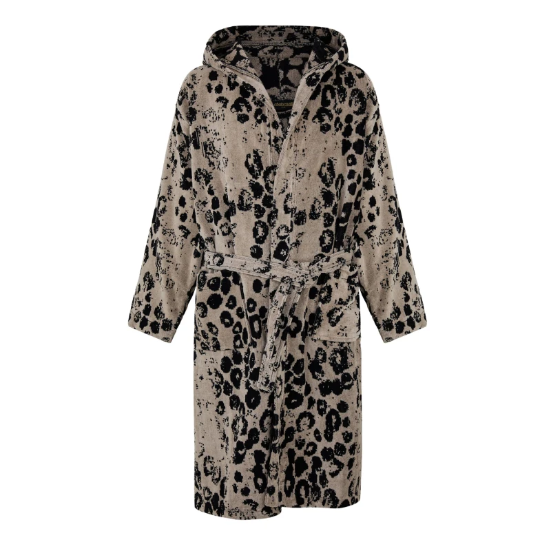 Image of ROBERTO CAVALLI HOME Giaguaro Bathrobe - Grey Grey S