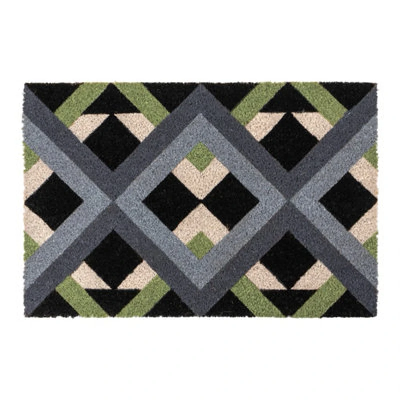 Image of Jvl Eco-Friendly Latex Backed Coir Entrance Doormat, 40X60Cm - Geo
