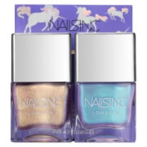 Image of nails inc. Sparkle Like a Unicorn Nail Varnish Duo Kit 2 x 14ml