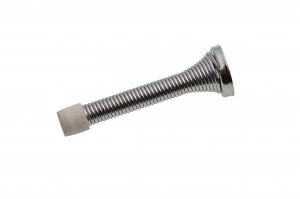 Image of Wickes Spring Door Stop - Chrome Pack of 2