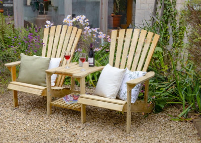Image of Forest Florida Wooden Garden Love Seat 6'2 x 3'1 (1.87m x 0.95m)