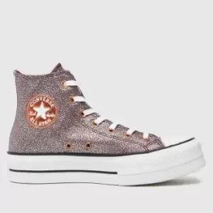 image of Converse Burgundy Chuck Taylor All Star Lift Trainers