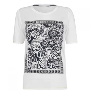 image of Oui Placement Print T Shirt - White 1002