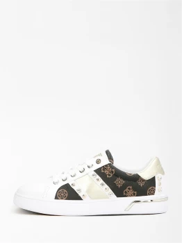 Image of GUESS Sneakers Women Brown Ecopelle - Faux Leather