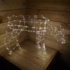 image of Festive Christmas 60cm Grazing Reindeer - Warm White Twinkling led