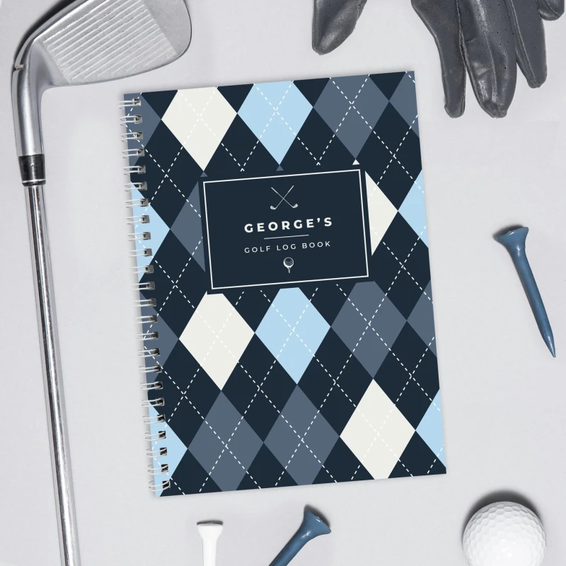 Image of Personalised Memento Company Personalised Message A5 40 Pages Golf Log Book