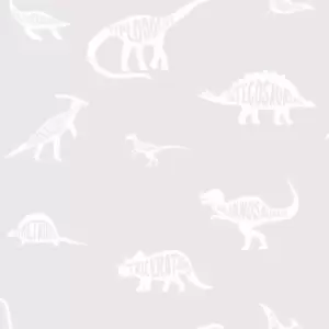 Image of Holden Decor Dino Dictionary Grey Wallpaper