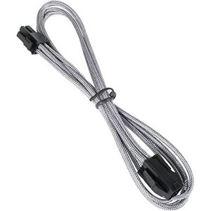 Image of BitFenix Alchemy 4-Pin ATX12V Extension 45cm - sleeved silver/black