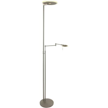 Image of Sienna Turound Mother & Child Lamp Steel Brushed, Glass Transparent