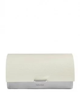 image of Morphy Richards Dune Roll Top Bread Bin- Ivory Cream