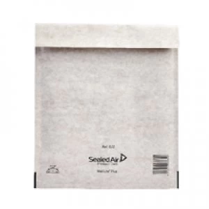 image of Mail Lite Bubble Lined Size E2 220x260mm White Postal Bag Pack of 10