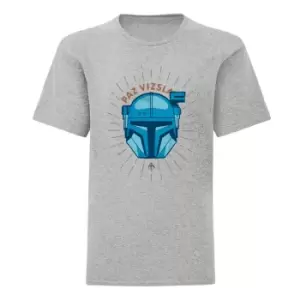 Image of Star Wars: The Mandalorian Boys Paz Vizsla T-Shirt (12-13 Years) (Heather Grey)