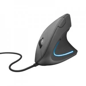 Image of Trust Verto Corded Ergonomic mouse Optical Ergonomic, Big buttons Black