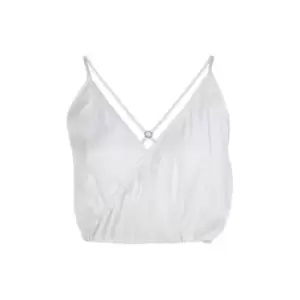Image of Calvin Klein Jeans Cropped Strappy Top - Grey