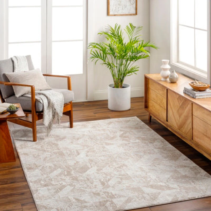 Image of Livabliss Scandi Modern Dark Brown/ivory Royalty Area Rug 160 X 213cm - Easy Care, Non Shedding, Ideal For Living Room & Bedroom