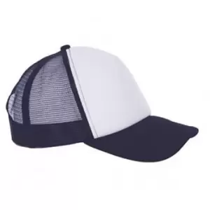 Image of SOLS Unisex Bubble Contrast Cap (One Size) (White/French Navy)