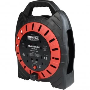 image of Faithfull Semi Enclosed Cable Reel 240V 10m