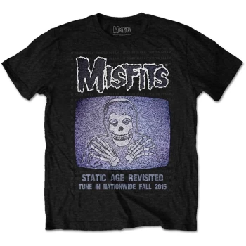Image of Misfits - Static Unisex Large T-Shirt - Black