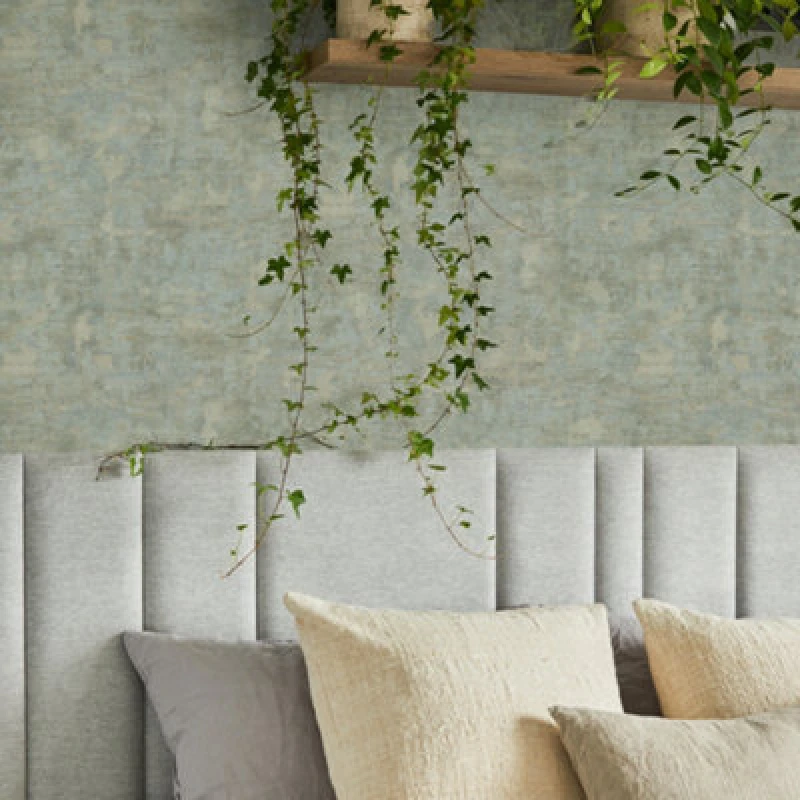 Image of Boutique Boutique Ornamental Texture Pearl Textured Plain Wallpaper in Green Size: 10000mm_x_520mm Green 10000mm_x_520mm Unisex 5011583666977