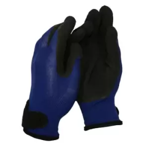 image of Town & Country Mens Weedmaster Plus Gardening Gloves (M) (Blue/Black) - Blue/Black