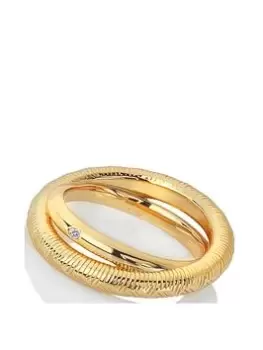 Image of Hot Diamonds X Jac Jossa Spirit Duo Ring, Gold Size XL Women