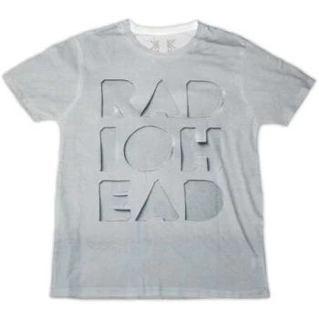 Image of Radiohead - Note Pad Unisex Large T-Shirt - Grey