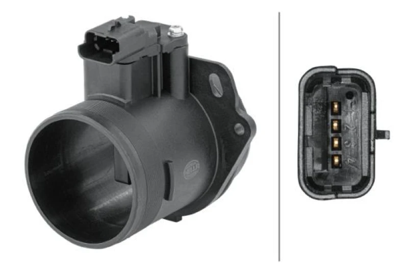 Image of HELLA Mass air flow sensor HELLA 8ET 358 095-651