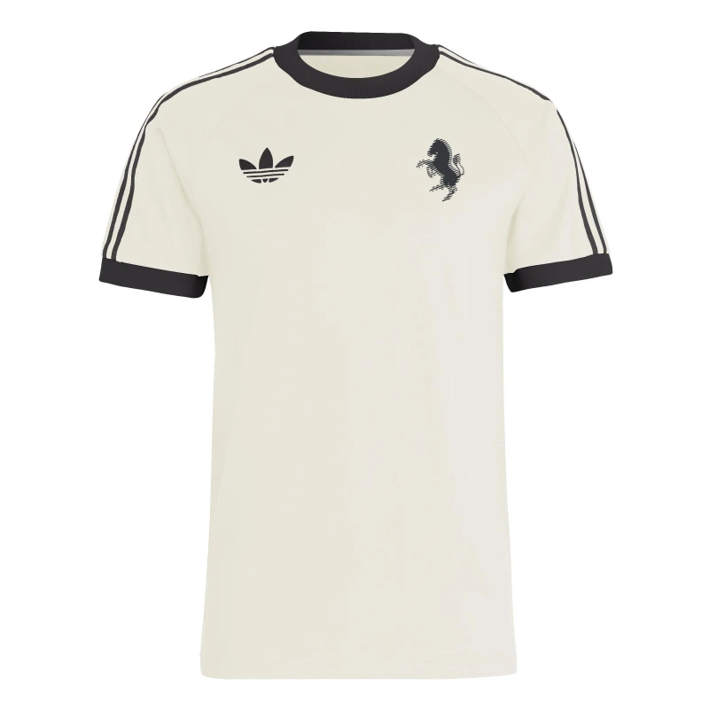 Image of adidas Juventus Originals 3-Stripe T-Shirt Adults Wonder White male XS