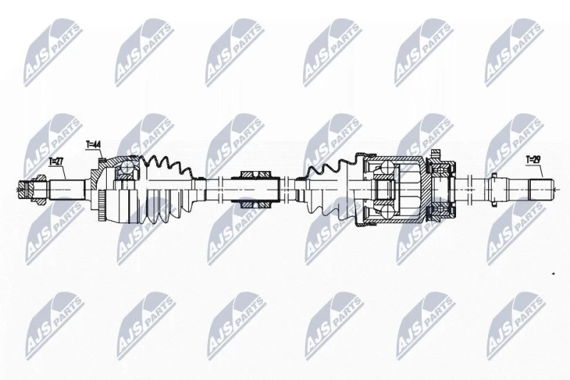 Image of NTY NPW-NS-142 Drive shaft Front Axle Right Drive Shaft (13)