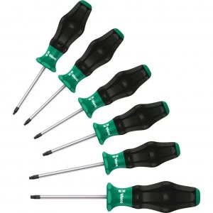 image of Wera 6 Piece Kraftform 1334/1355/6 Comfort Screwdriver Set