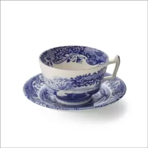 image of Spode Blue Italian Breakfast Cup & Saucer 0.28L Set Of 4