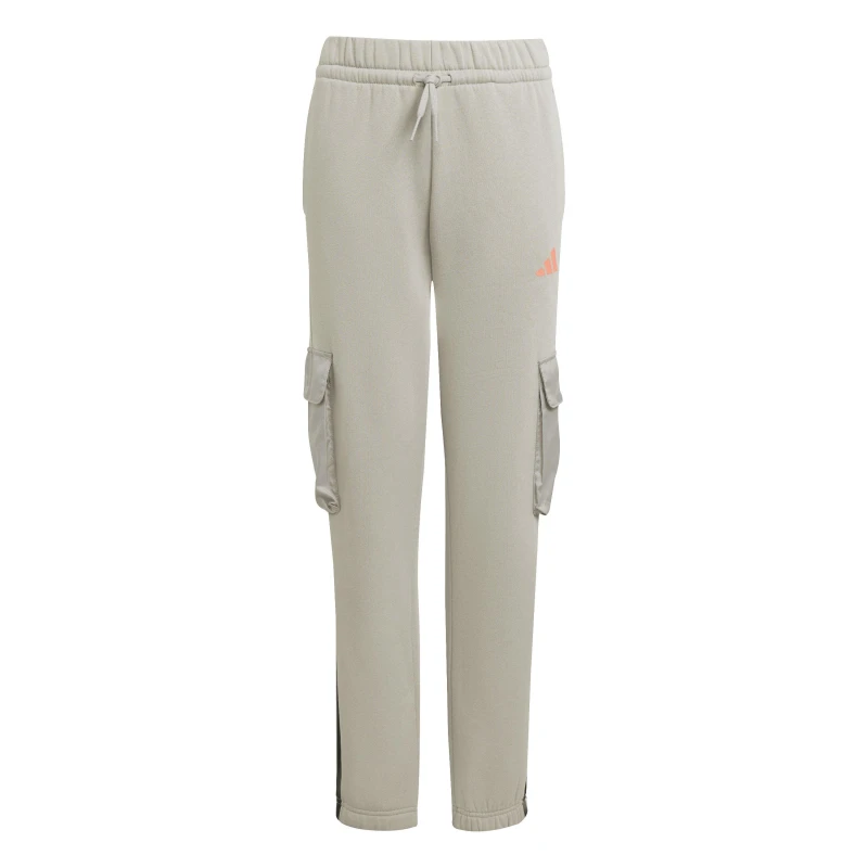 Image of adidas Utility Fleece Cargo Joggers Juniors Grey/Coral male 7-8 Years