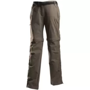 Image of Regatta Womens Xert Stretch II Zip Off Trousers womens Trousers in Green - Sizes UK 20,UK 22,UK 24