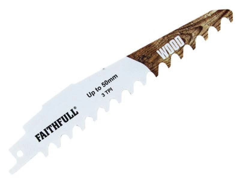 Image of Faithfull Faisbs950Hm Wood Carbide Sabre Saw Blade 152mm X 3 Tpi Faisbs950Hm