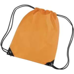 image of Premium Gymsac Water Resistant Bag (11 Litres) (One Size) (Fluoresent Orange) - Bagbase