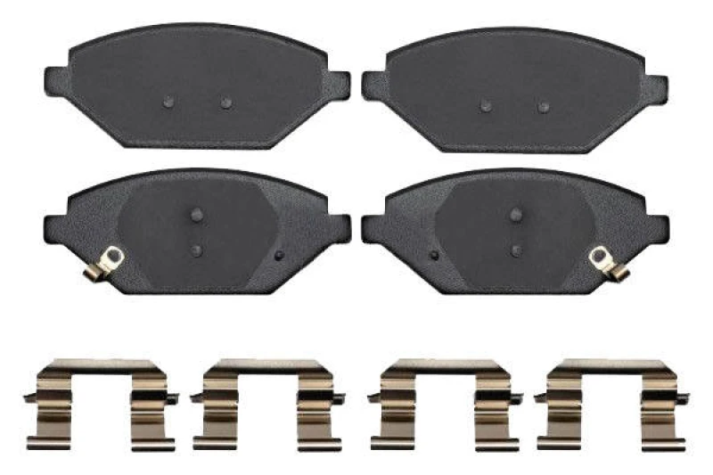 Image of SWAG 33 10 3020 Brake pad set Front Axle, with acoustic wear warning, with fastening material Brake Pad Set,disc brake (402)