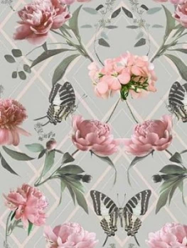 Image of Fresco Sublime Botanical Trellis Wallpaper