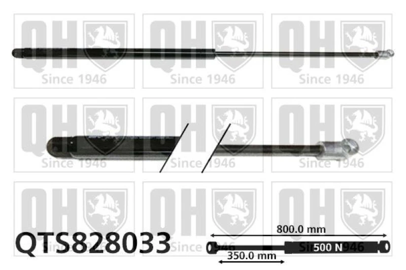 Image of QUINTON HAZELL Tailgate strut QUINTON HAZELL QTS828033