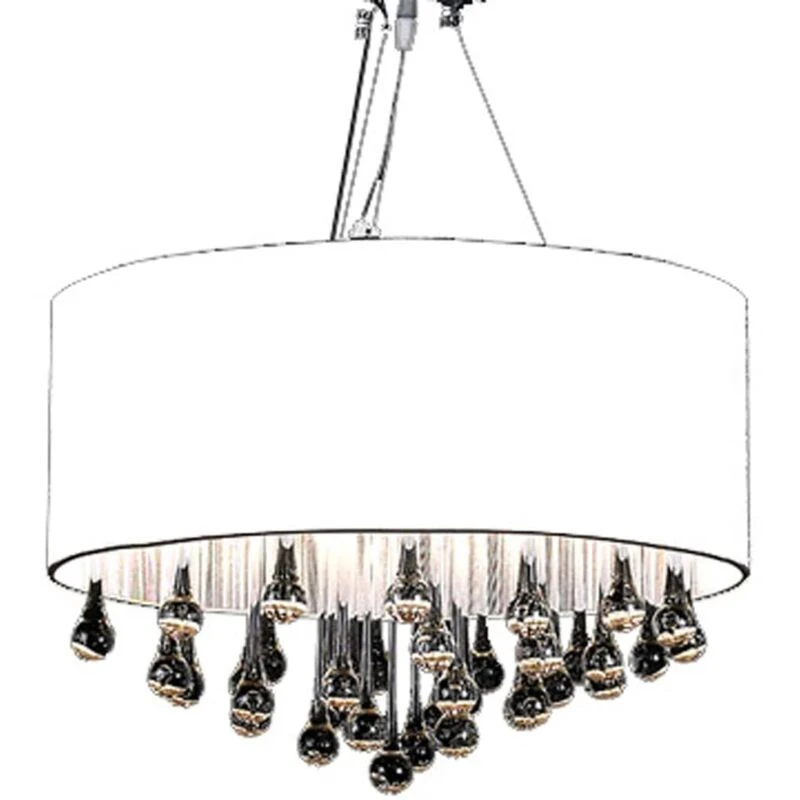Image of VIDAXL Chandelier with 85 Crystals White Vidaxl 8718475807315