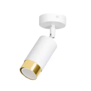 Image of Hiro White/Gold Single Spotlight 1x GU10