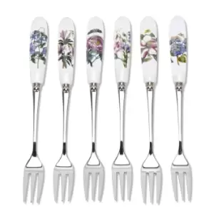 Portmeirion Botanic Garden Pastry Forks Set Of 6 Boxed Set